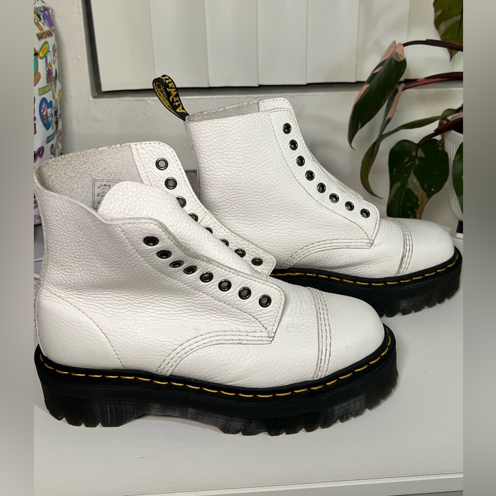 Dr. Martens White Combat Boots - Picture 9 of 16